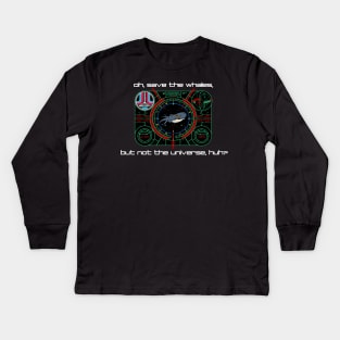 Greetings Starfighter! Save the Whales! Kids Long Sleeve T-Shirt